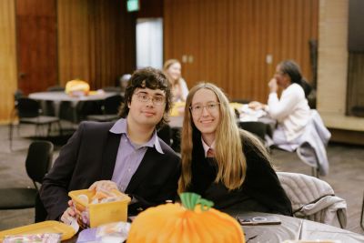 Students in costume at Tresidder