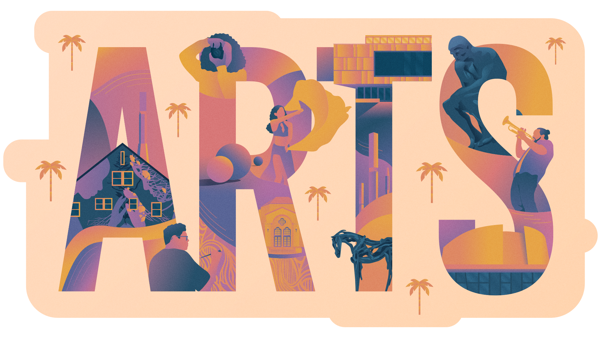 Image for Stanford Arts with ARTS written on it