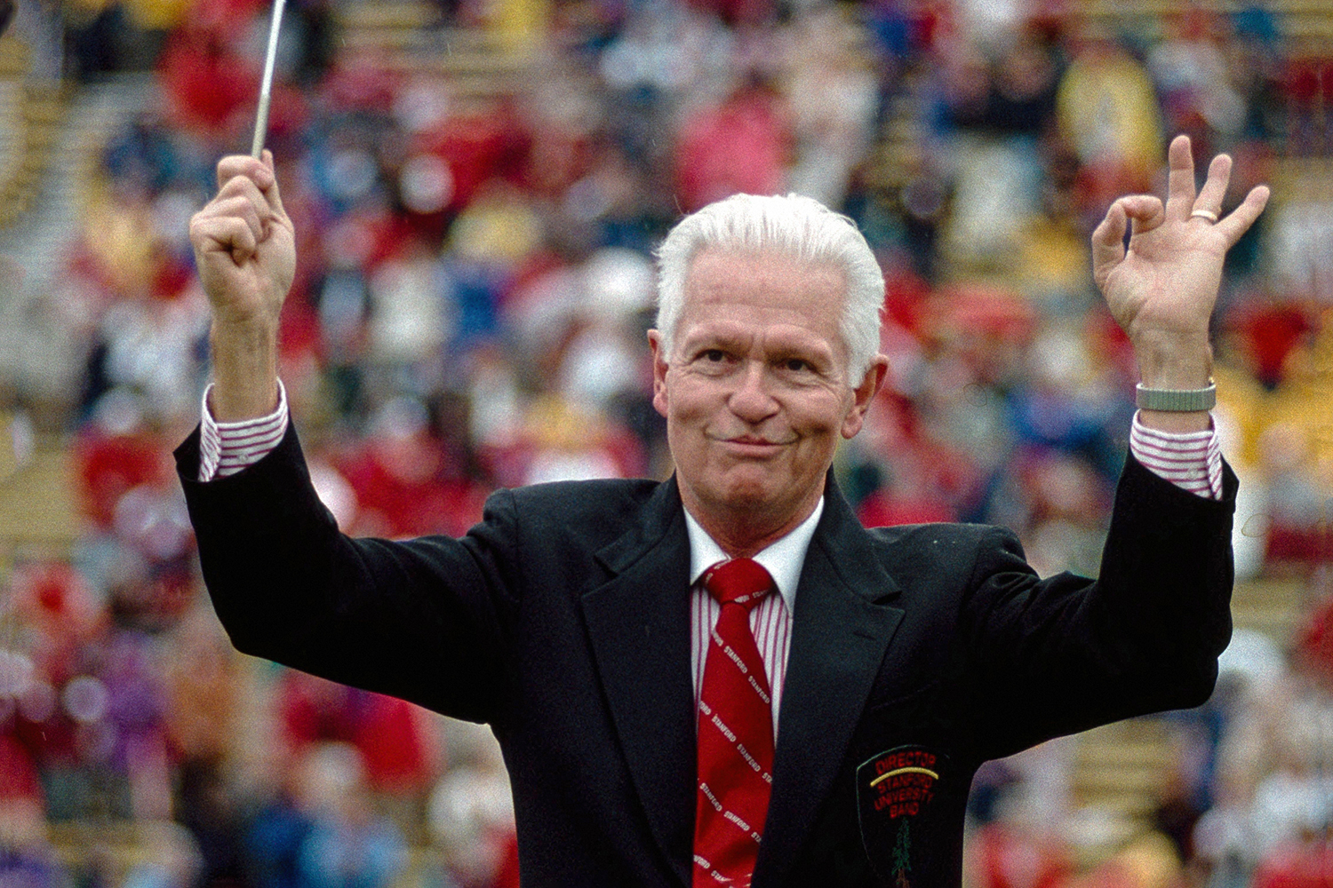 Art Barnes conducts the Stanford Band