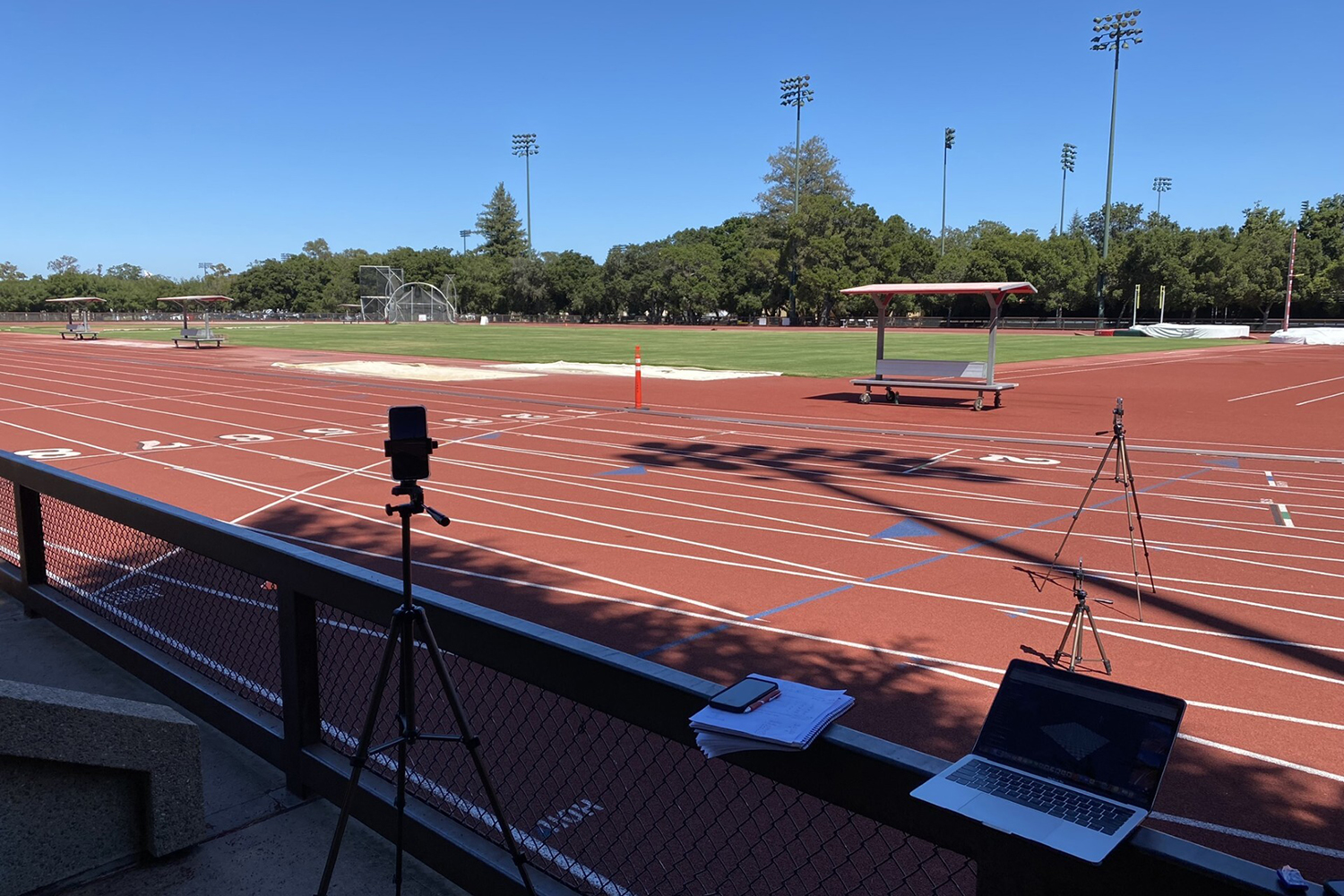 OpenCap setup at Stanford track