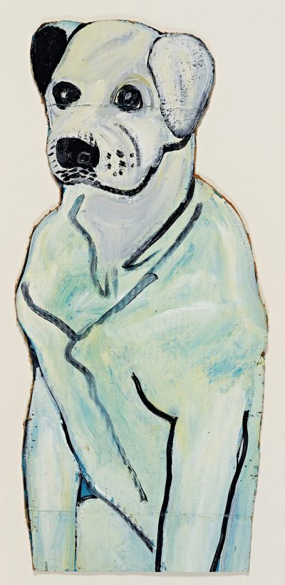 This is a loving portrait of Joan Brown’s dog Bob.