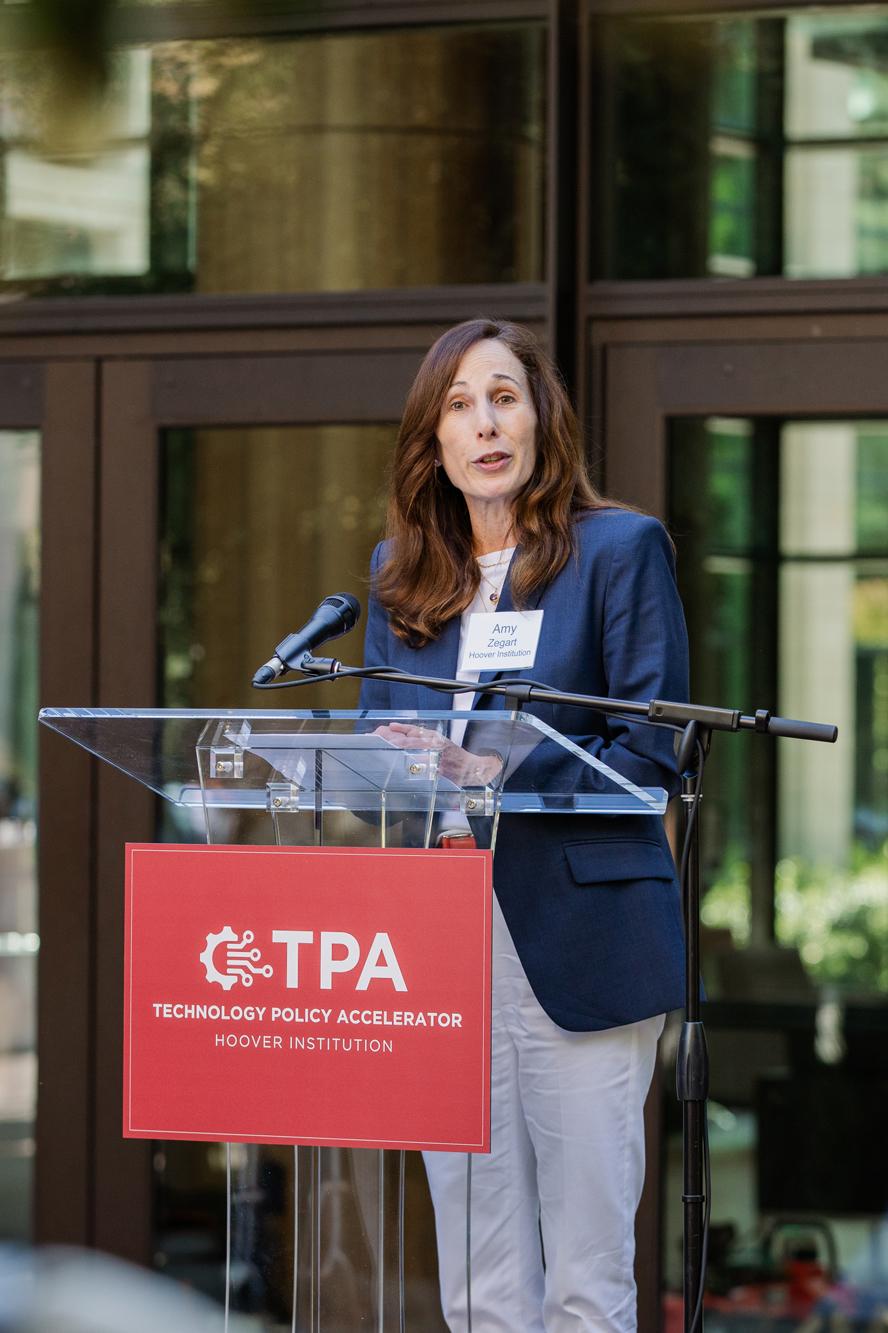 Amy Zegart speaks at the Hoover Techonology Policy Accelerator launch