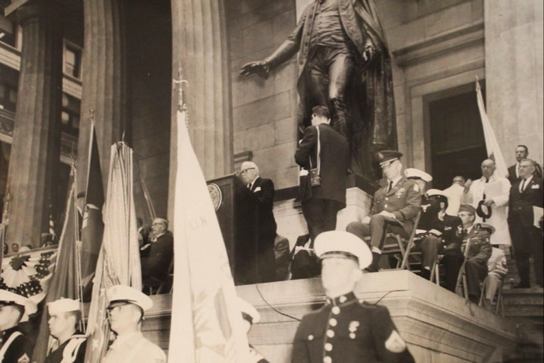 Skouras at New York's Federal Hall