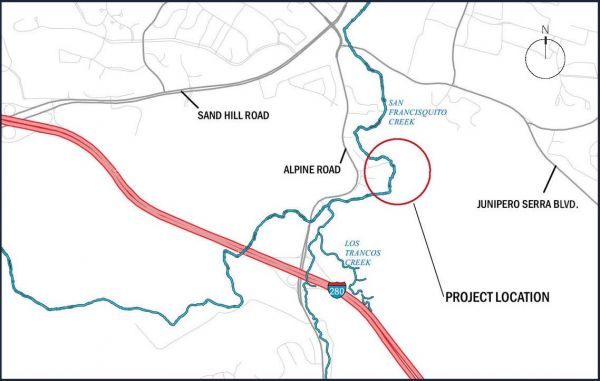 location of the Lagunita Diversion Dam