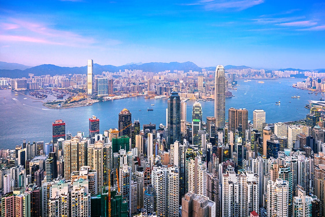 Hong Kong at twilight. Stanford is opening a new overseas study center in Hong Kong in autumn 2019.