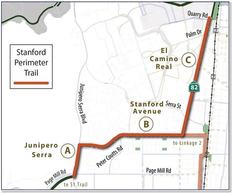 Map of perimeter trail