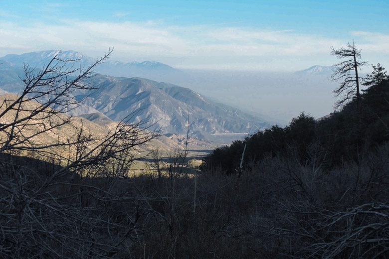 view of Cajon Pass, where San Andreas and San Jacinto faults run close together