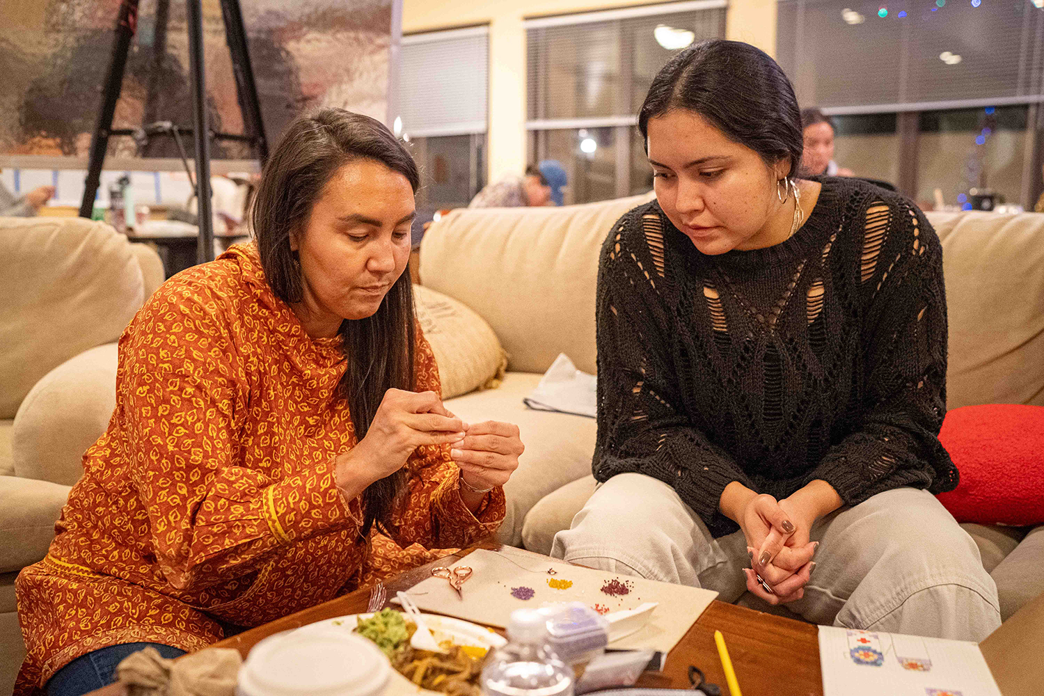 Native American Cultural Center hosts student bead-weaving workshop image