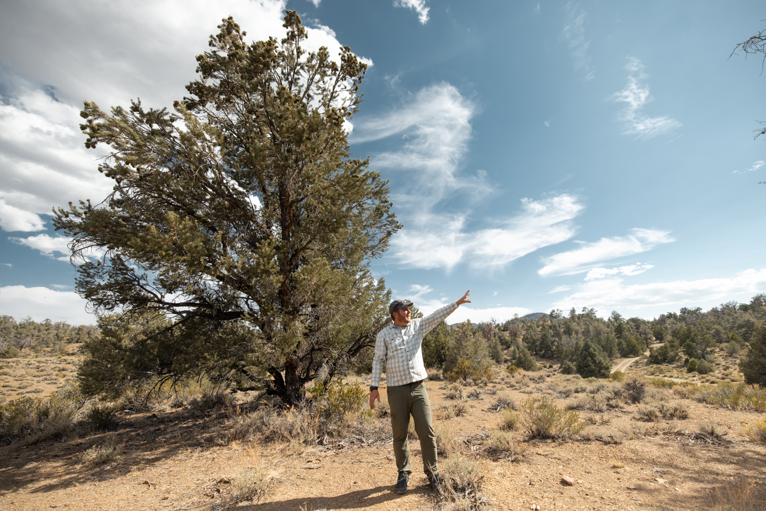 Image of Paul Burow standing outside and gesturing off into the distance.