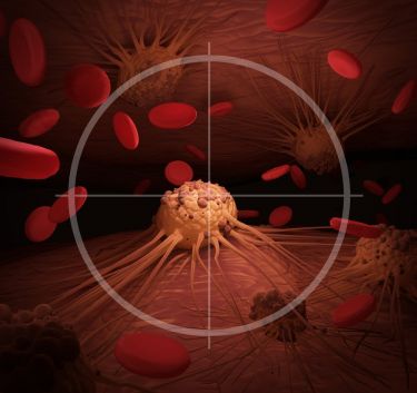 cancer cell in crosshairs