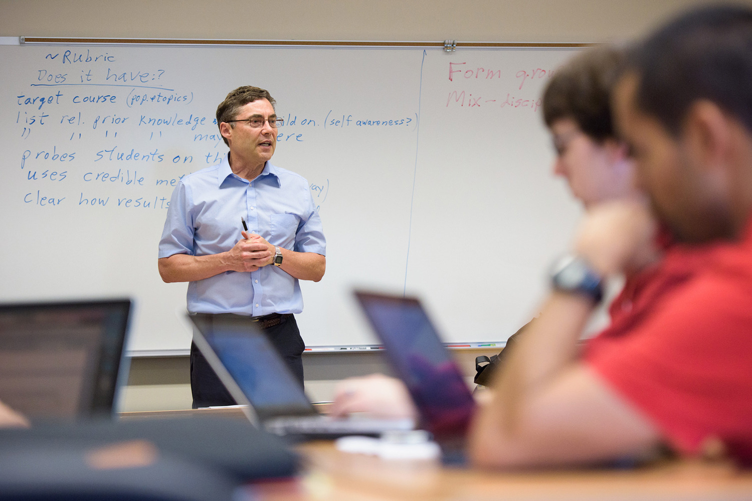 Pictured is Carl Wieman teaching a class.