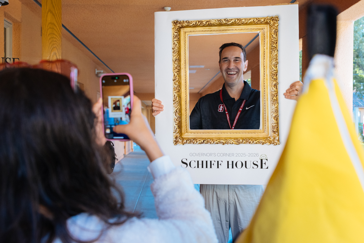 President Jonathan Levin poses for a photo at Schiff House.