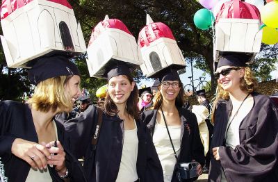 Hoover tower mortar boards