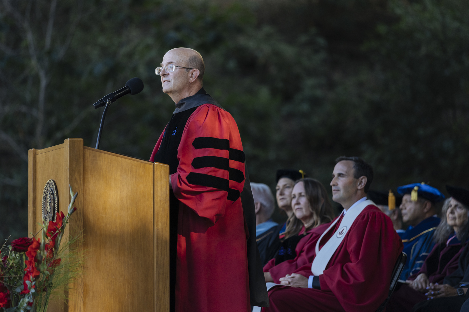 Vice Provost for Undergraduate Education Jay Hamilton delivers remarks.
