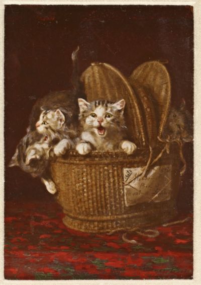 Louis-Eugène Lambert was a prolific painter of cats. Hallmarks of sentimentality and kitsch, his pictures show our feline friends doing what they do best: breaking into places they don’t belong, destroying flower arrangements, stalking pet birds, and of course, cuddling.