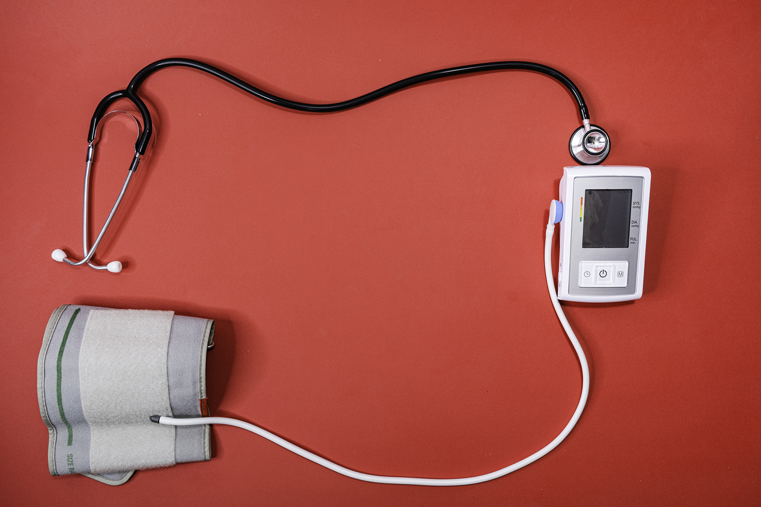 Image of a stethoscope and blood pressure monitor.