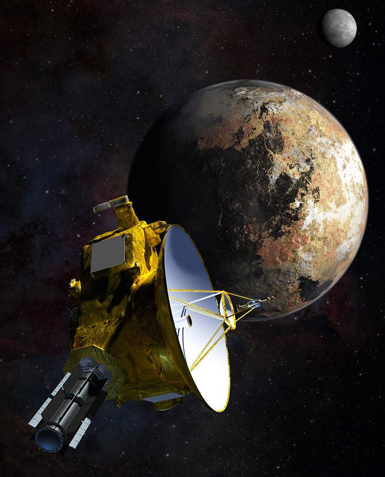 Spacecraft approaching Pluto