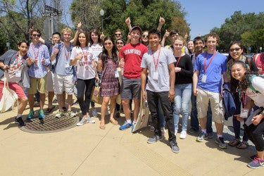 students standing in a group