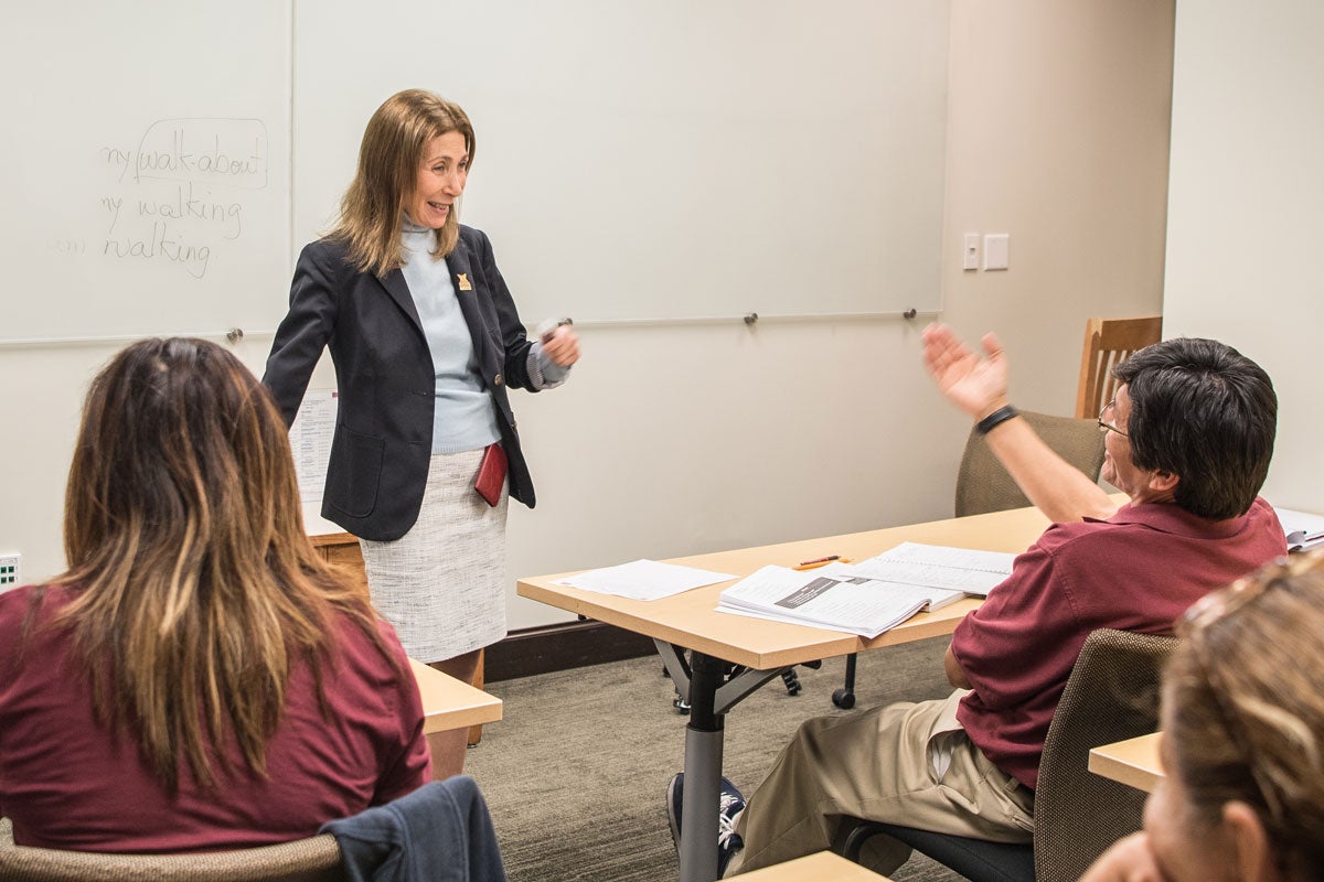 Stepping Stones to Success Director Christine Gabali teaching a class