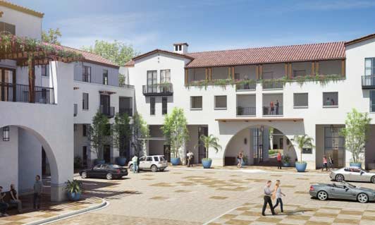 Artist's rendering of the Colonnade apartment complex