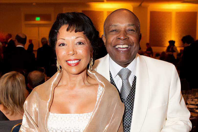 Caretha and Ken Coleman in formal attire.