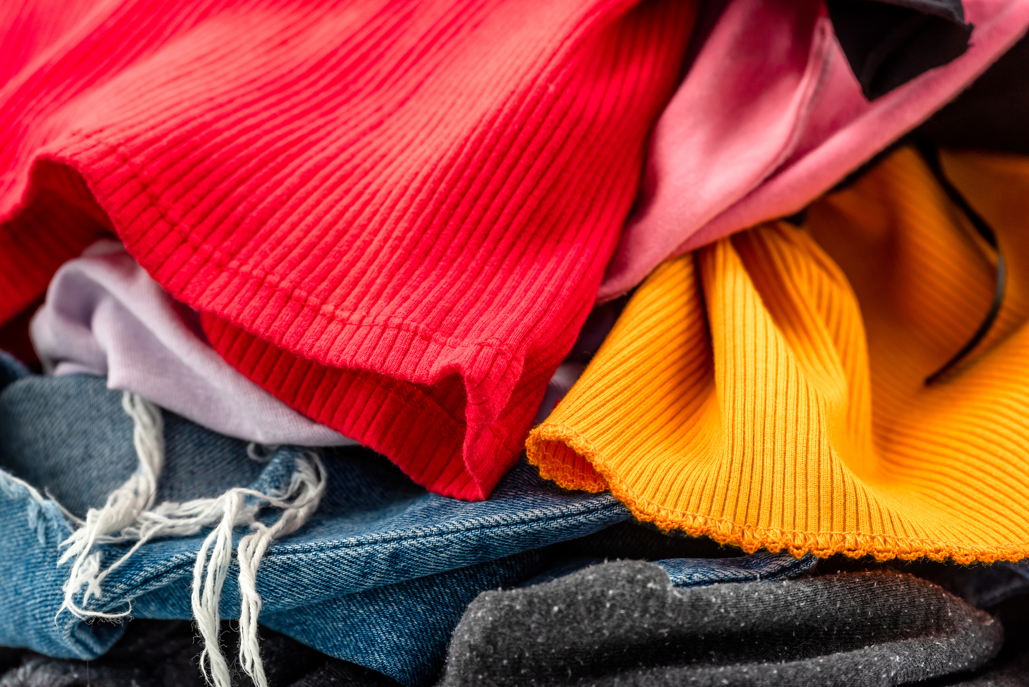 Pile of colorful clothing