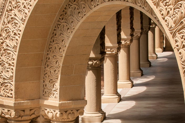 Sandstone columns and arches
