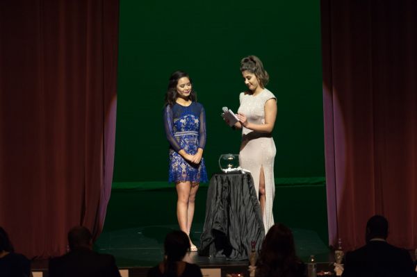 Wibowo on-stage at the Miss San Jose pageant.