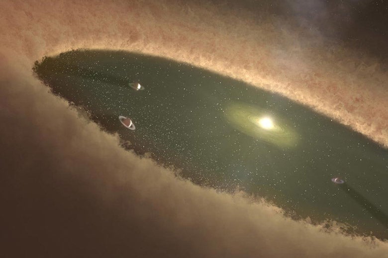 illustration of planet formation