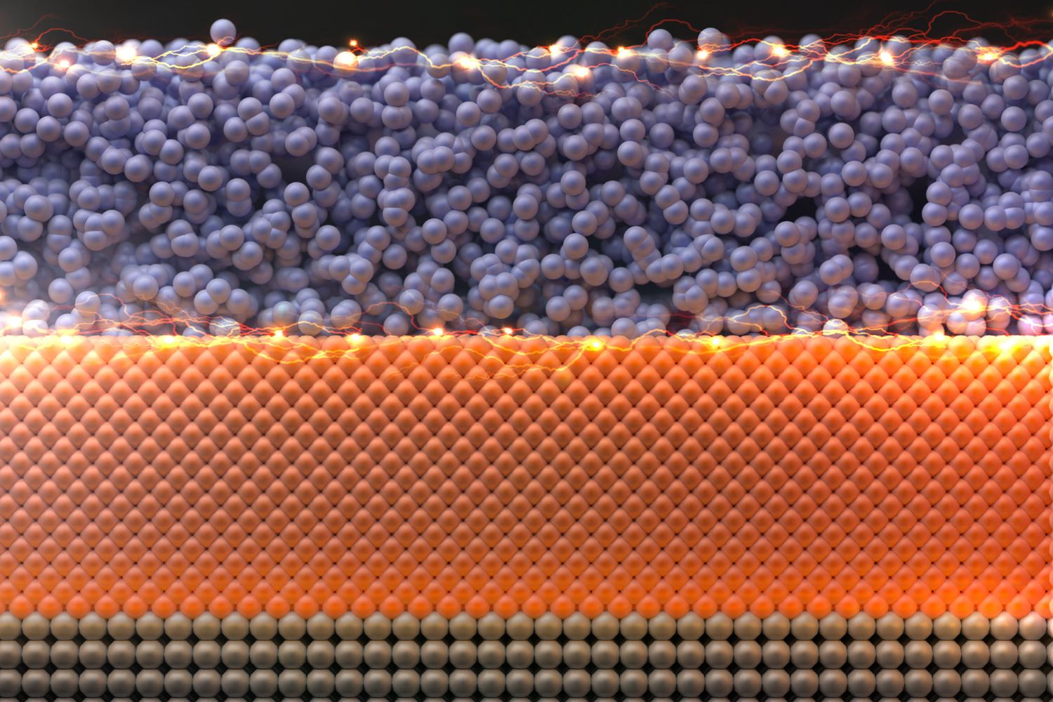 A few atoms thick film of non-crystalline NbP conducts better through the surface to make the material, as a whole, a better conductor.