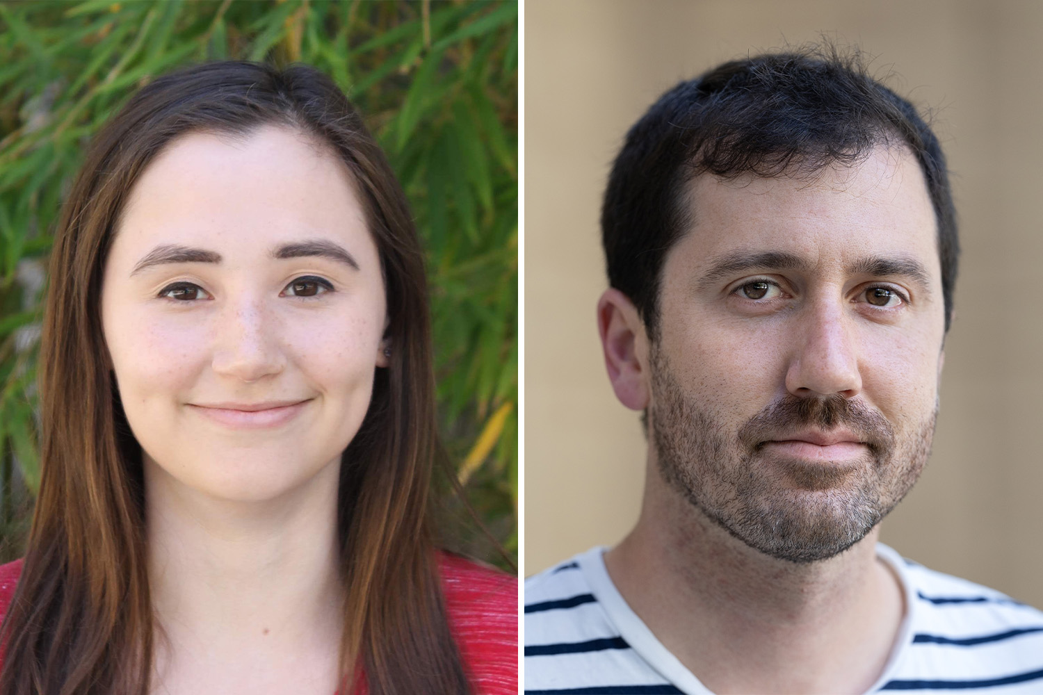 Profile head shots of Olivia Gautier and Jacob Blum.