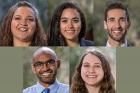 composite photo of five 2019 Knight-Hennessy Scholars