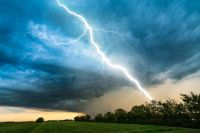 lightning strike in rural area
