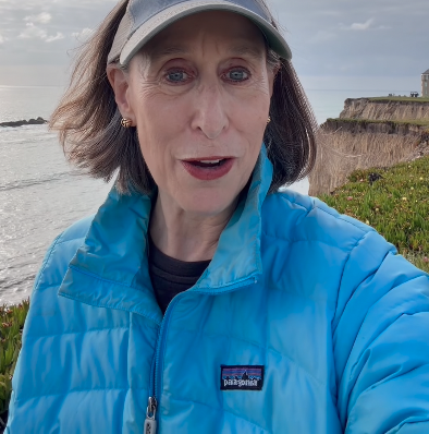 Tina Seelig speaking by the beach