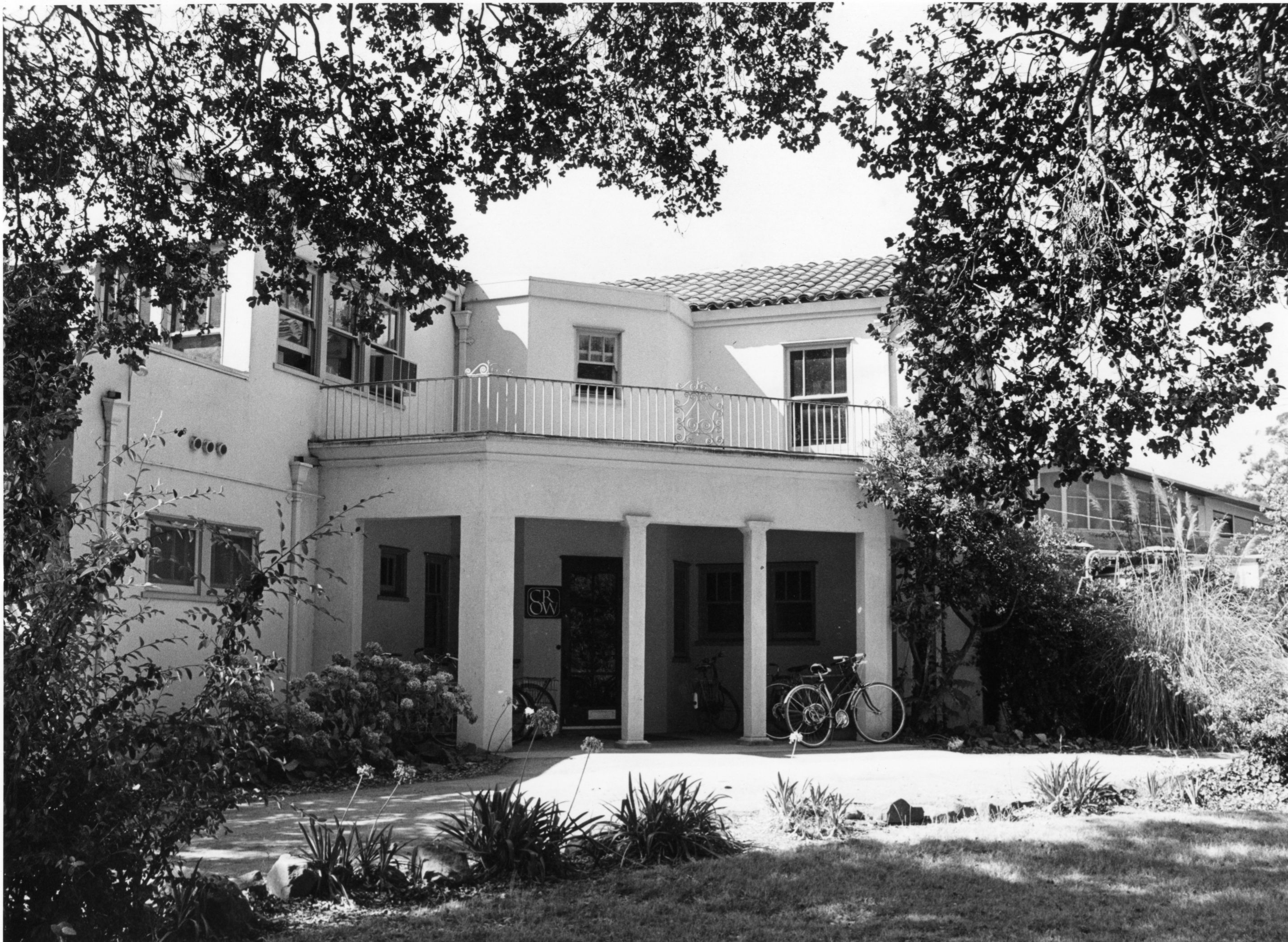 Historic black-and-white photo of Serra House