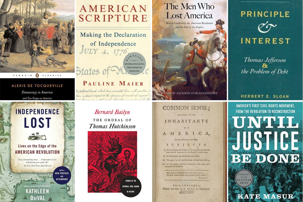 Collage of all the book covers featured in the story.