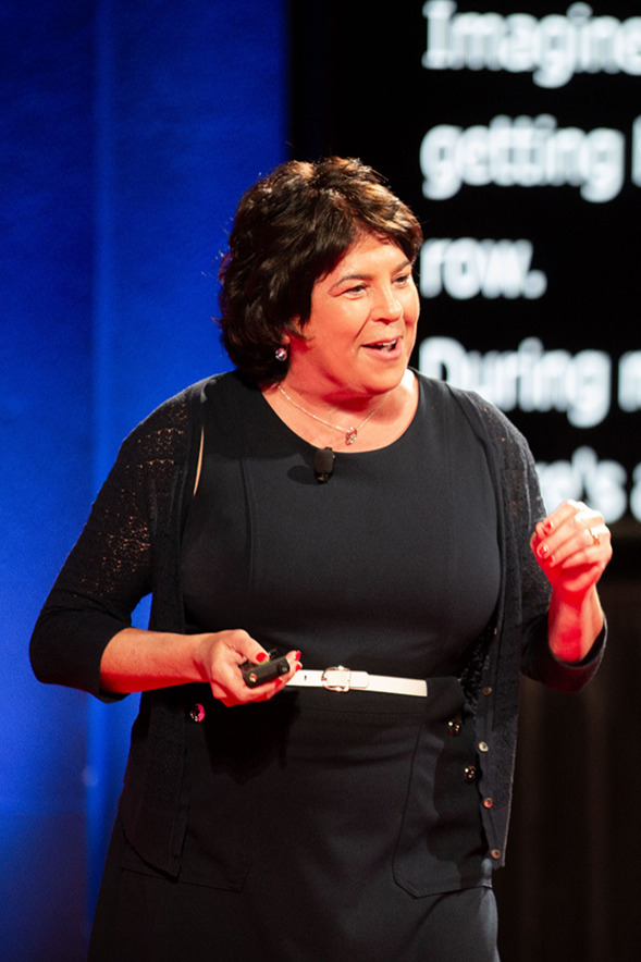Michele Gelfand delivers a mini-lecture at Open Minds: Staff Edition