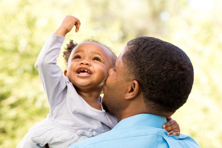 Toddler with father