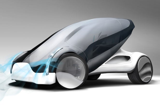 rendering of a futurisic automobile