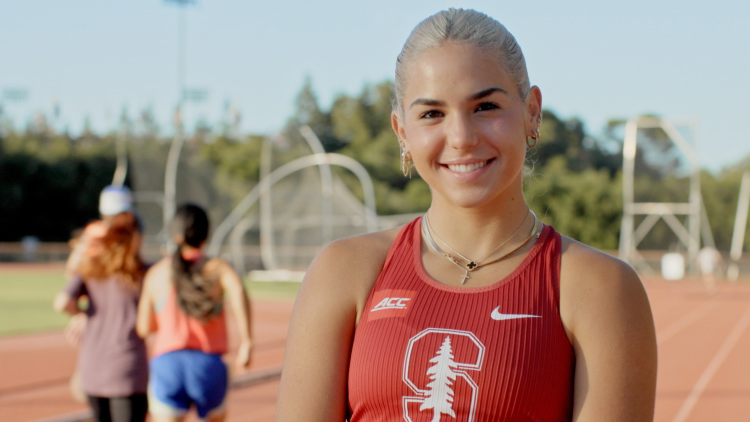 Female student track athlete