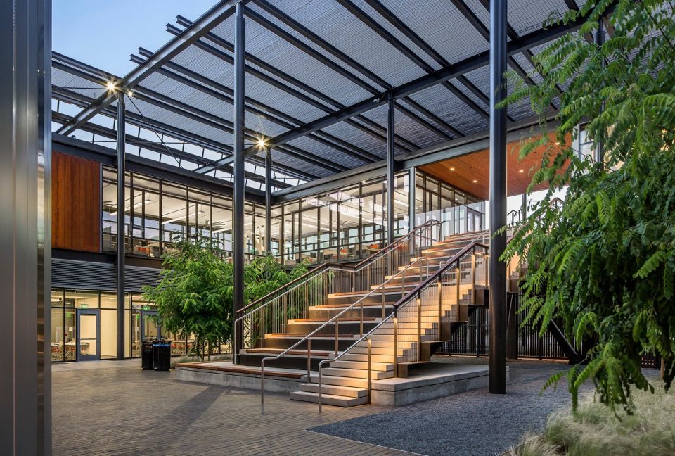 View of Central Energy Facility courtyard