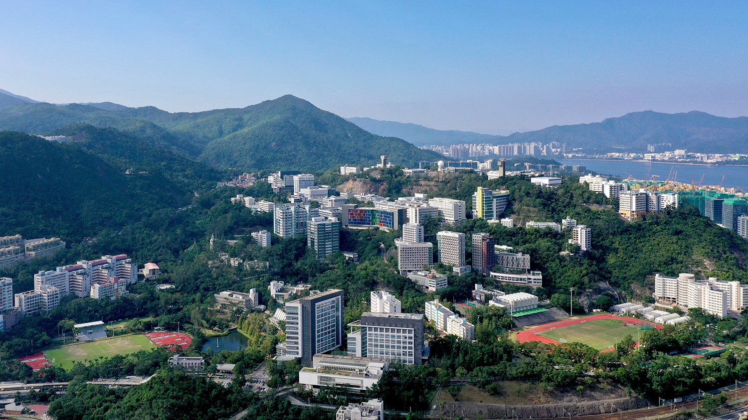 aerial view of Chinese University of Hong Kong