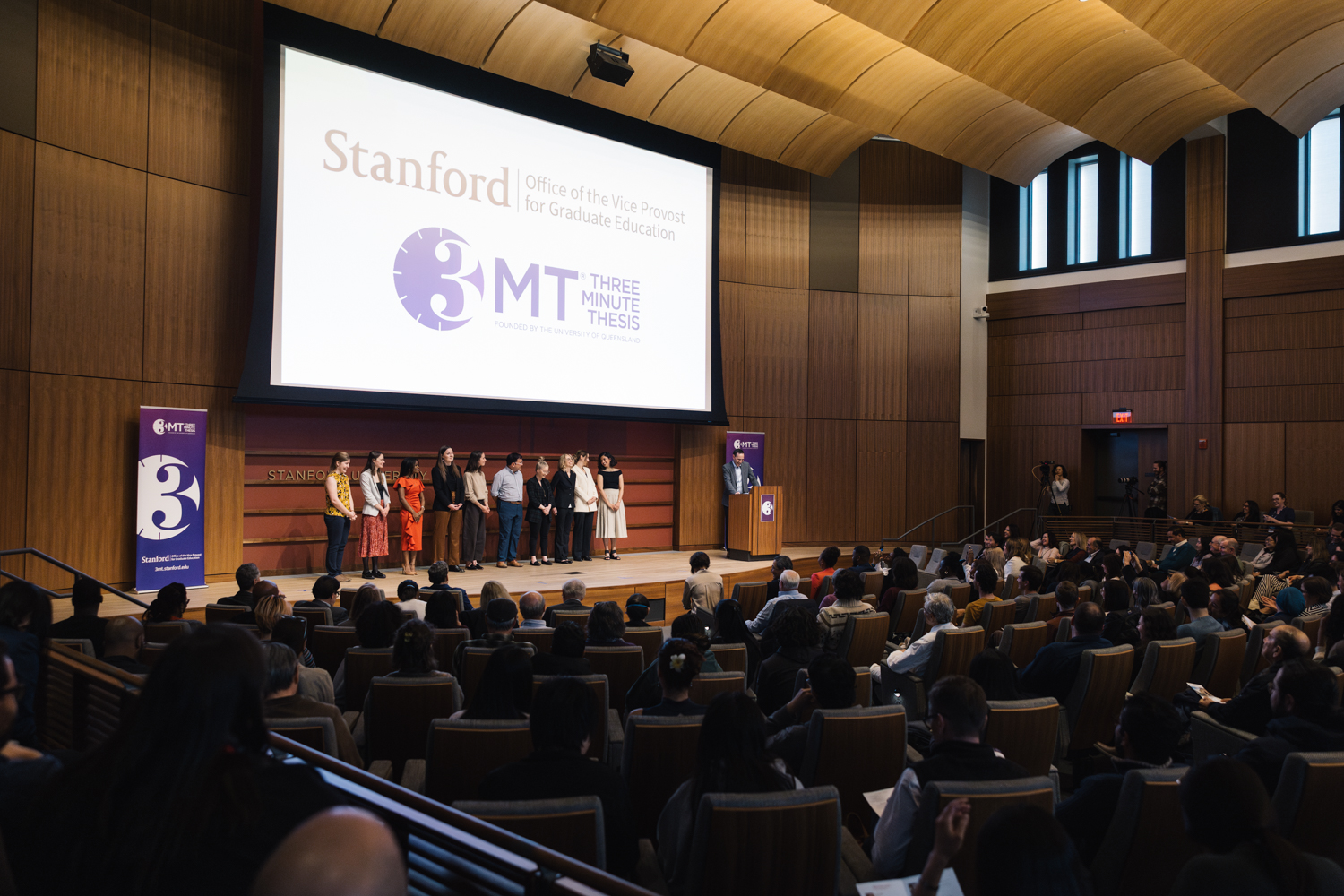 Finalists on stage at the auditorium