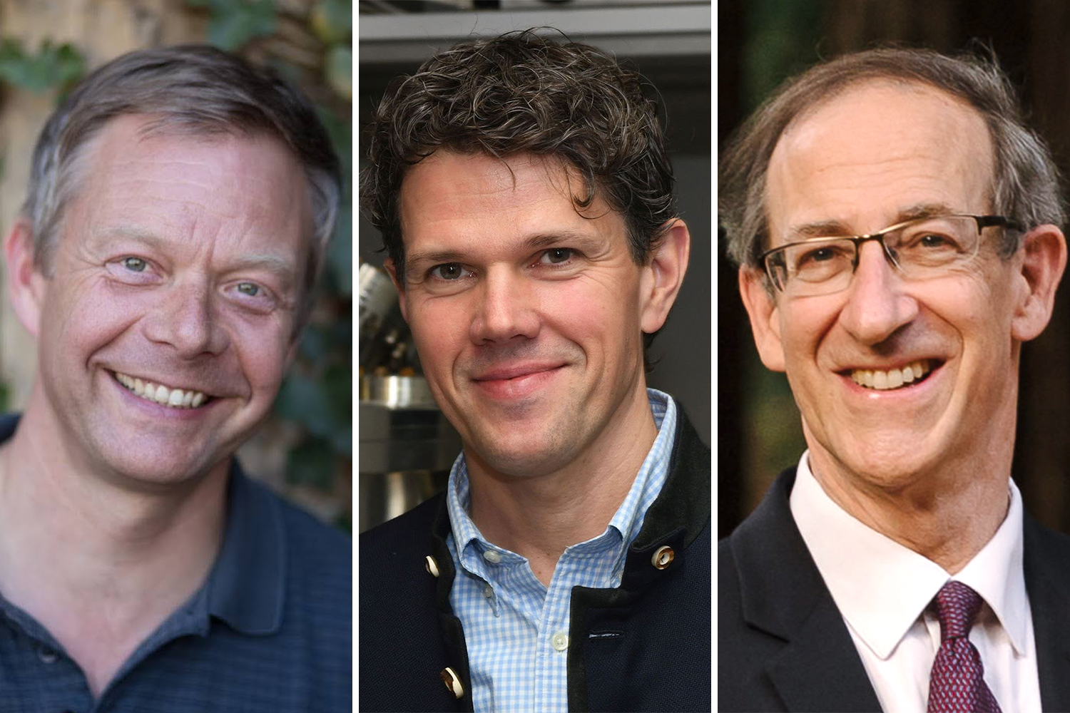 Side by side profile photos of VPDoR lab directors Mark Brongersma, Matthias Kling, and Tony Heinz.