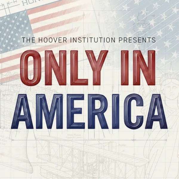 Logo for Only in America podcast.