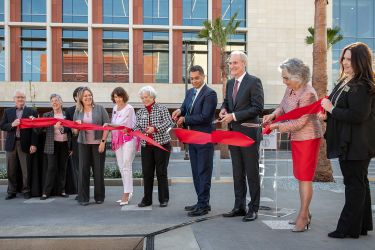 Official opening and ribbon cutting at the Stanford Redwood City Campus