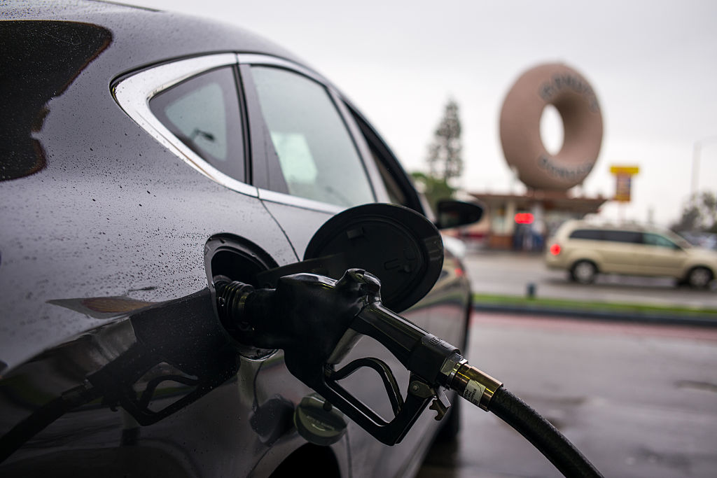 A gas pump in Inglewood, California 