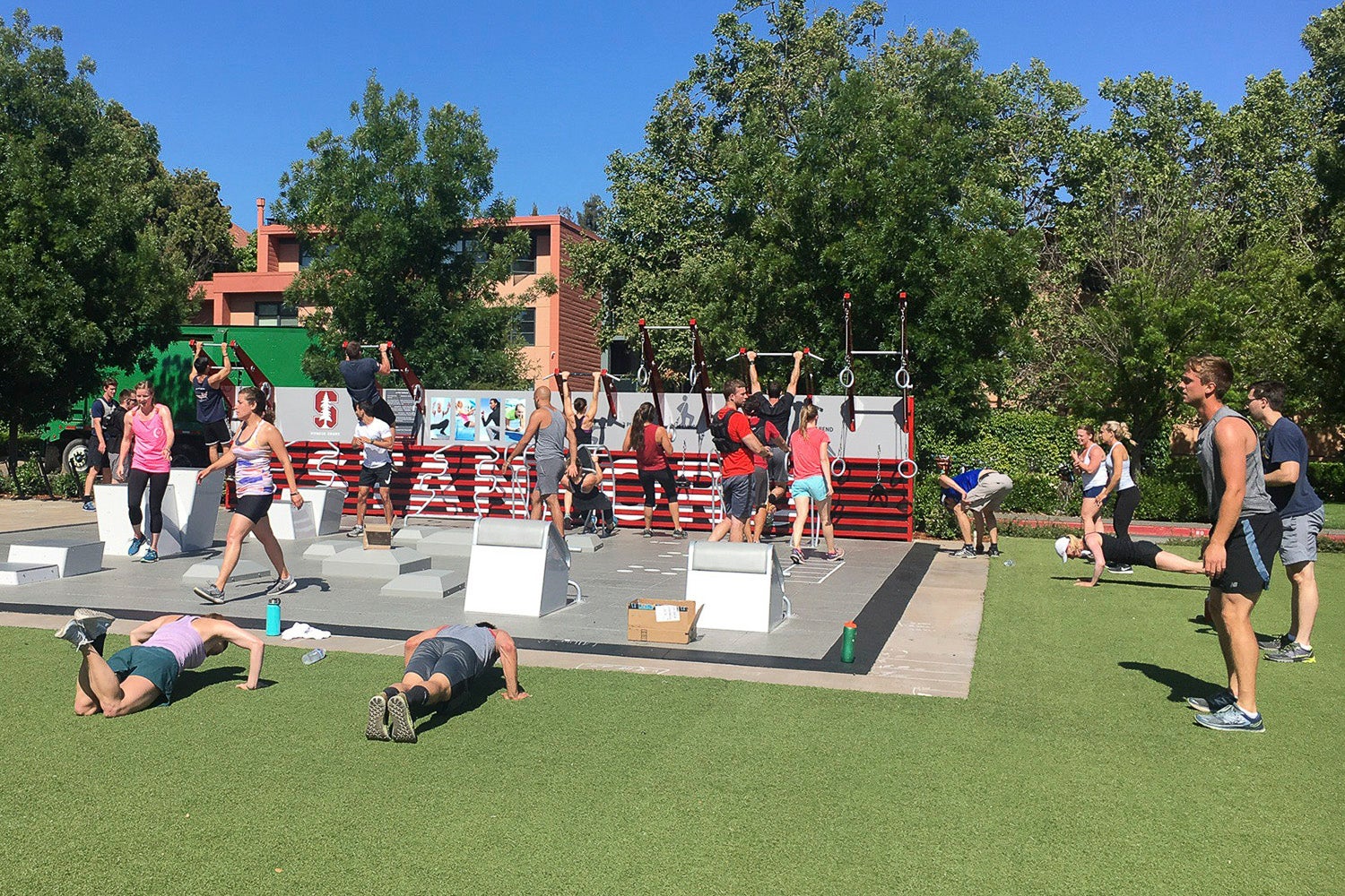 Students participate in the 2018 Murph.