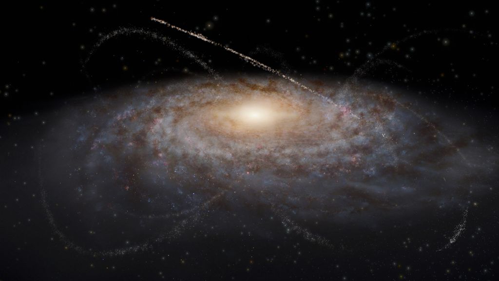 An artists rendering of the Milky Way galaxy.