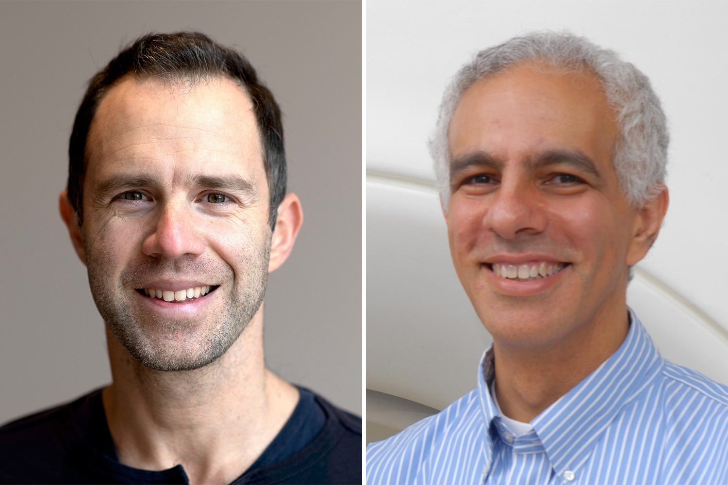 Side by side profile images of Marios Georgiadis and Michael Zeineh.